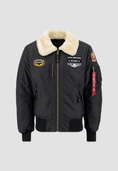 Air Force Injector III Black Jacket With White Fur