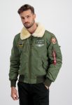 Air Force Injector III Green Jacket With White Fur