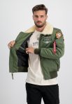 Air Force Injector III Green Jacket With White Fur