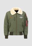 Air Force Injector III Green Jacket With White Fur