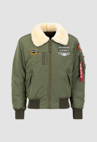 Air Force Injector III Green Jacket With White Fur