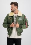 Air Force Injector III Green Jacket With White Fur
