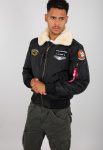 Air Force Injector III Black Jacket With White Fur