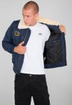 Air Force Injector III Navy Blue Jacket With White Fur