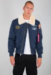 Air Force Injector III Navy Blue Jacket With White Fur