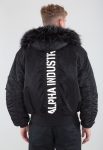 Alpha Industries 45P Black Hooded Parka Jacket