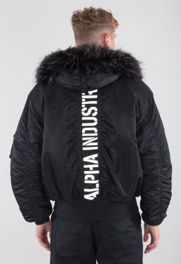 Alpha Industries 45P Black Parka Jacket.