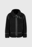 Alpha Industries B-3 Black Teddy Bomber Jacket