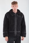 Alpha Industries B-3 Black Teddy Bomber Jacket
