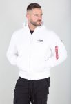 Alpha Industries Ma-1 Back Print White Hooded Jacket