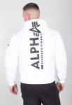 Alpha Industries Ma-1 Back Print White Hooded Jacket
