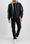 Alpha Industries Ma-1 Black And Grey Hooded Jacket