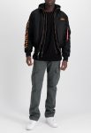 Alpha Industries Ma-1 Black And Orange Hooded Jacket