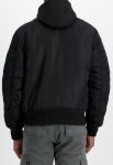 Alpha Industries Ma-1 Black And Orange Hooded Jacket