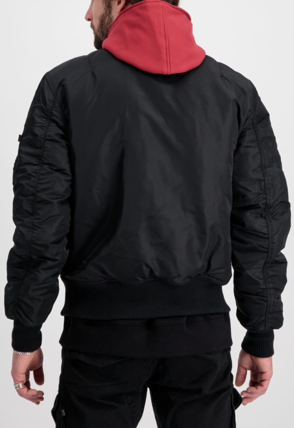 Alpha Industries Ma-1 Black And Red Jacket