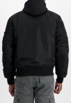 Alpha Industries Ma-1 Black And White Hooded Jacket