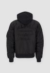 Alpha Industries Ma-1 Black Hooded Bomber Jacket