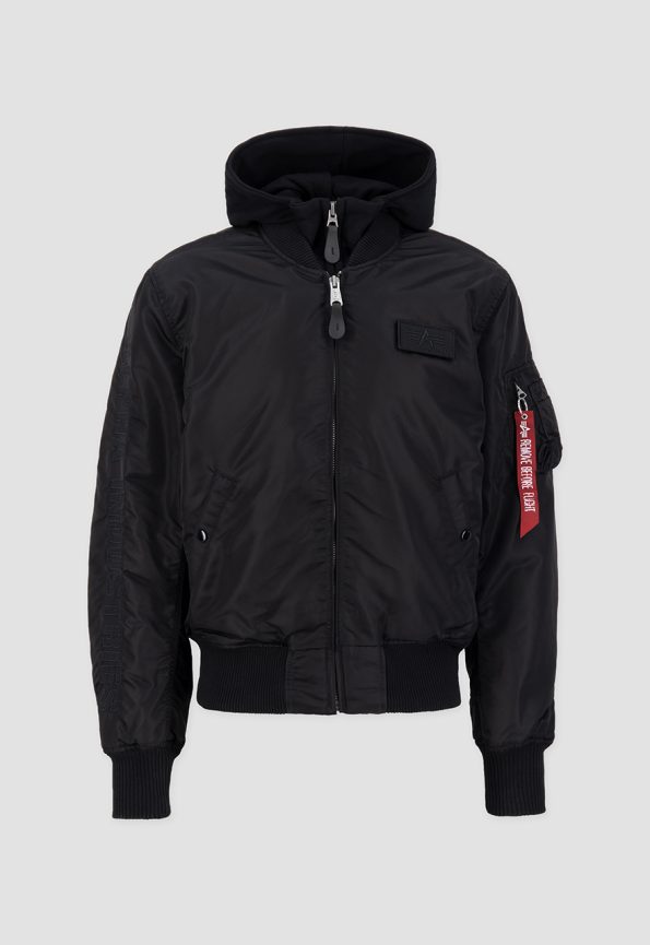Alpha Industries Ma-1 Black Hooded Jacket (2)