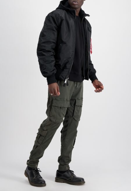 Alpha Industries Ma-1 Black Hooded Jacket. (2)