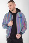 Alpha Industries Ma-1 Rainbow Reflective Bomber Jacket