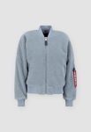 Alpha Industries Ma-1 Light Blue Teddy Bomber Jacket