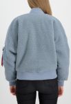 Alpha Industries Ma-1 Light Blue Teddy Bomber Jacket