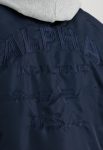 Alpha Industries Ma-1 Navy Blue Hooded Bomber Jacket