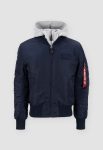 Alpha Industries Ma-1 Navy Blue Hooded Jacket (2)