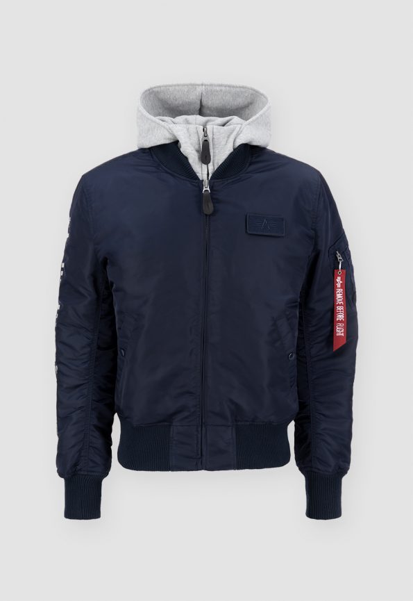 Alpha Industries Ma-1 Navy Blue Hooded Jacket (2)