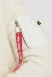 Alpha Industries Ma-1 Off White Teddy Bomber Jacket