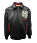 Army Air Corps Top Gun Medusa Brown Flight Bomber Lambskin A-2 Leather Jacket