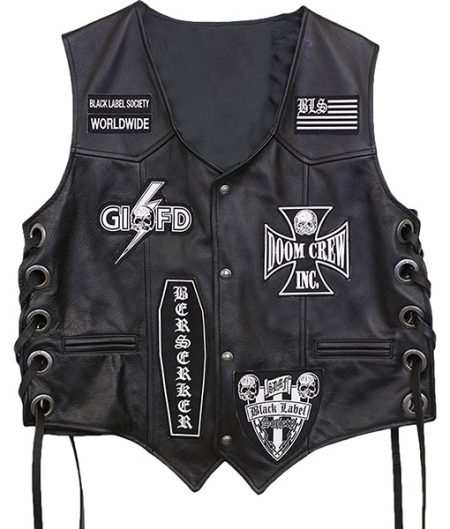 Black Label Society Leather Vest.