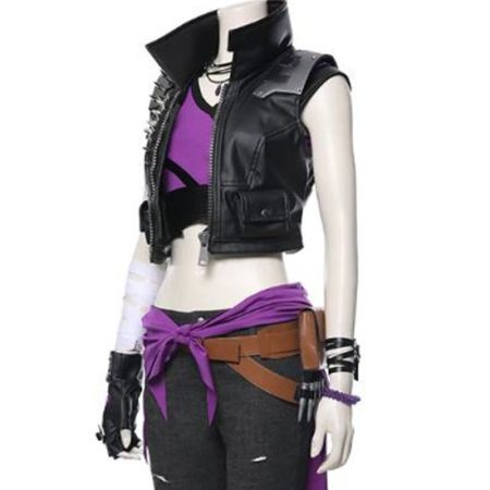 Borderlands 3 Game Amara Studded Black Leather Vest.