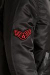Brace For Impact Black Satin Pilot Bomber Jacket