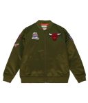 Chicago Bulls Flight Green Satin Jacket