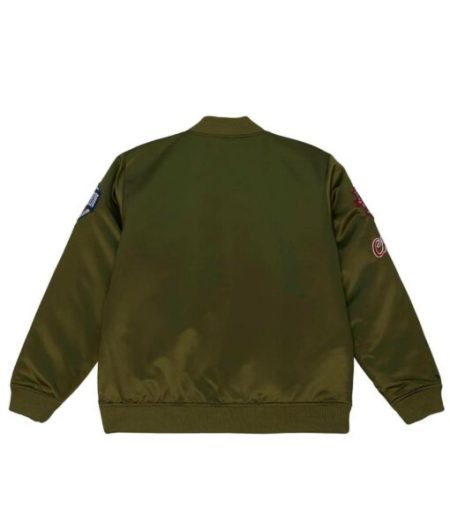 Chicago Bulls Flight Green Satin Jacket.