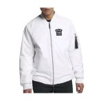 City Of Flight Aj23 Ma-1 White Bomber Jacket
