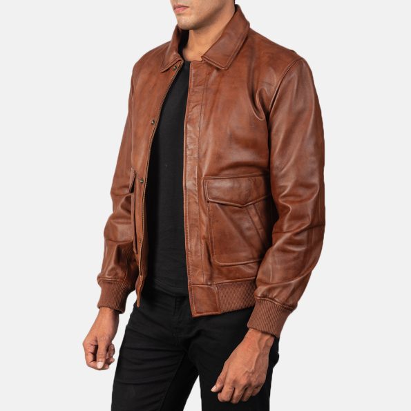 Coffmen Brown A2 Leather Jacket.