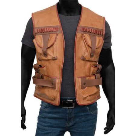 Crocodile Dundee Paul Hogan Brown Vest