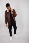 G-1 Brown Leather Bomber Jacket