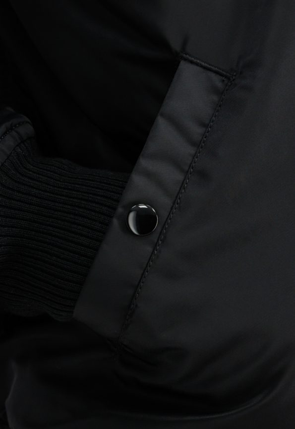 Ma-1 Black And Grey Hooded Jacket.