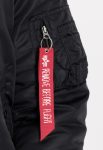 Alpha Industries Ma-1 Black And Orange Hooded Jacket