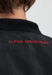 Alpha Industries Ma-1 Black And Red Hooded Jacket