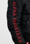 Alpha Industries Ma-1 Black And Red Hooded Jacket