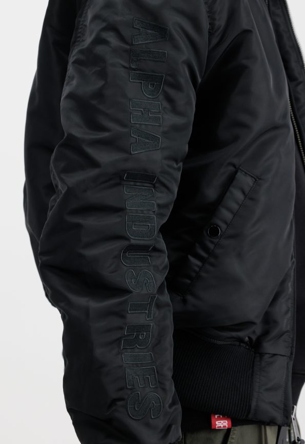 Ma-1 Black Hooded Jacket.