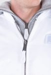 Alpha Industries Ma-1 White And Grey Hooded Jacket