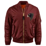 Ma Croix Mens Souvenir Ma-1 Flight Bomber Jacket