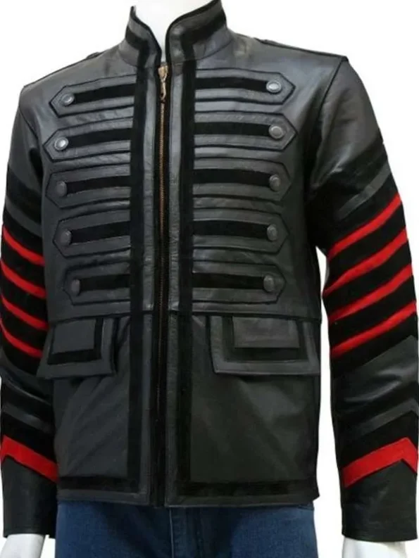 Men Fashion Style Military Black Jacket