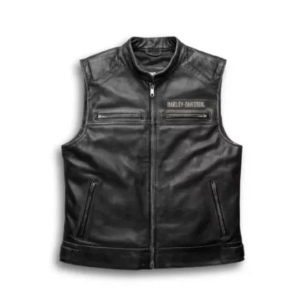 Men Harley Davidson Motorcycles Leather Vest