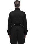 Men’s Black Steampunk Aristocrat Regency Gothic Coat